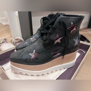 Stella McCartney brand new silver stars black boots